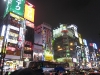 Lights in the Shinjuku area at night